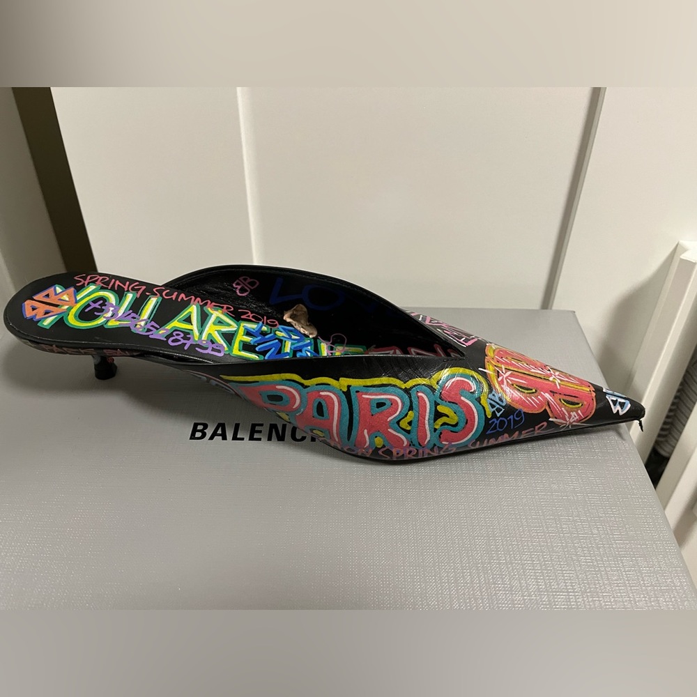 Balenciaga 1in Graffiti Heels